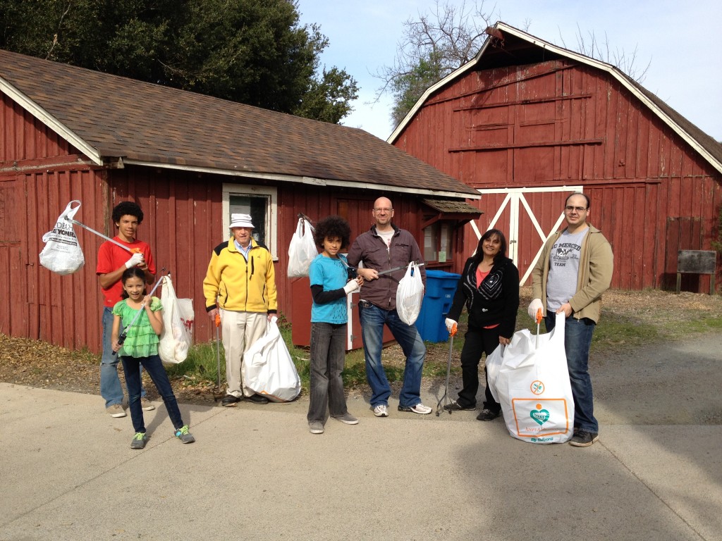 Group of Cupertino Baha'is participating in a local community service